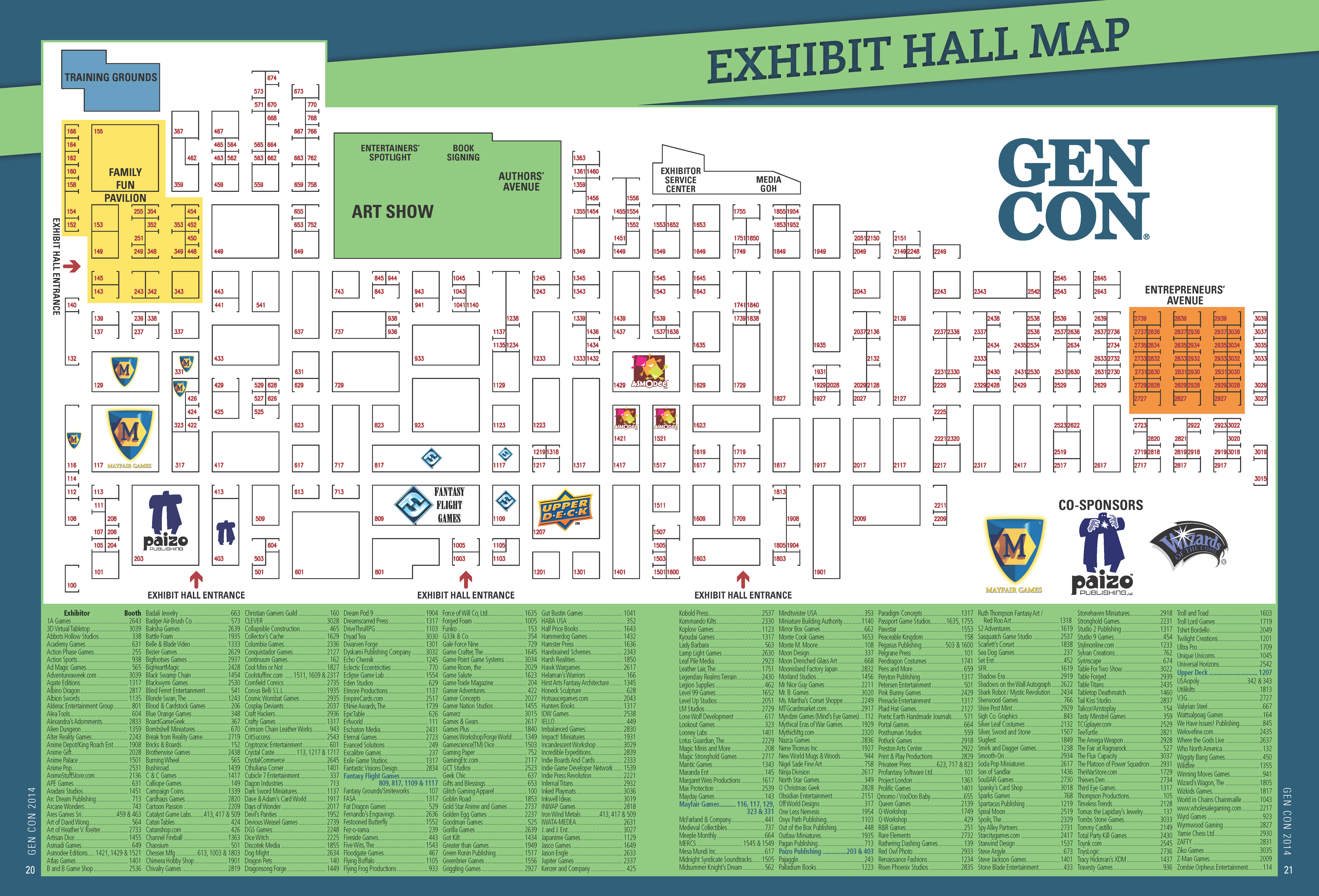 Gen Con LLC | Gen Con 2014 Exhibit Hall Map