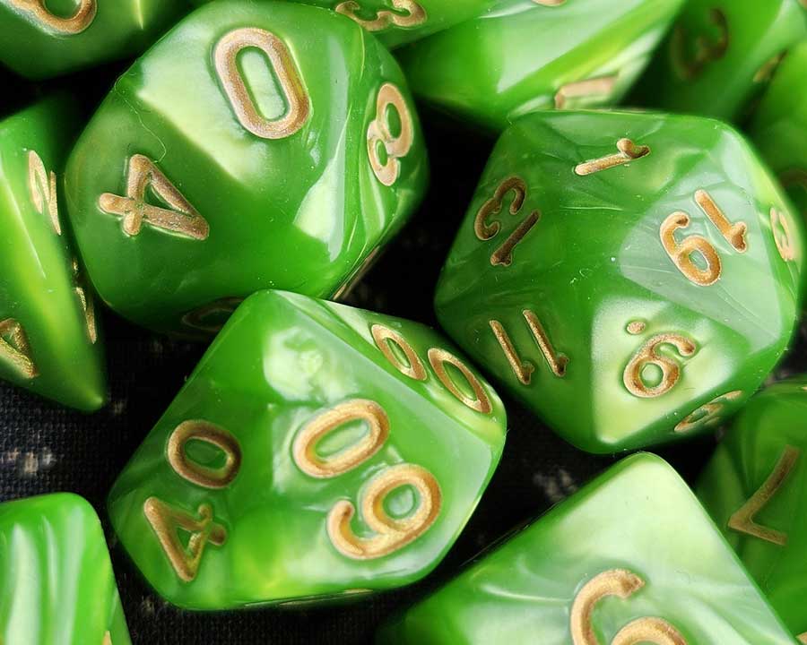 image of green dice