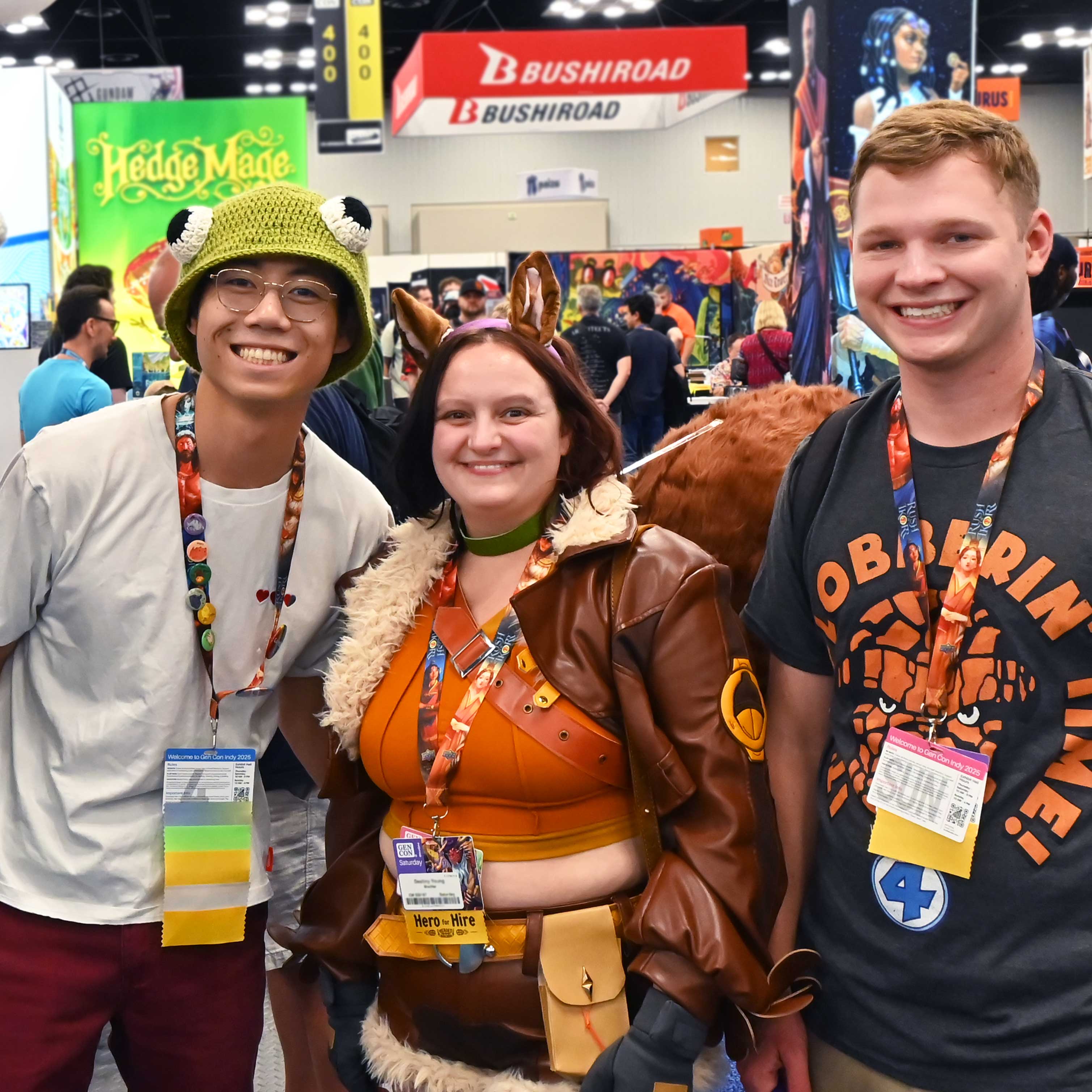 gen con attendees posing for a picture